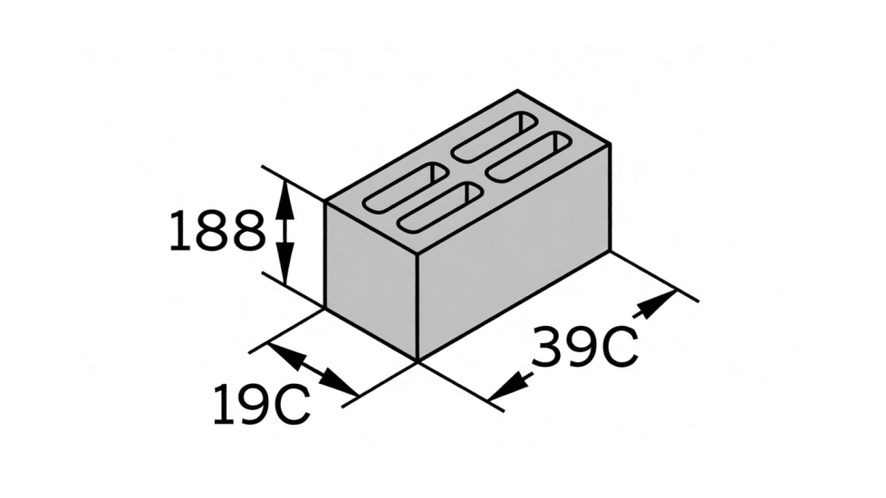 Пустотелый блок - размеры